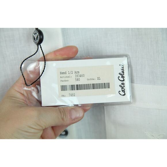 Vintage Carlo Colucci XL Camp Shirt Linen Blend Resort Quiet Luxury Vacation - Picture 3 of 15